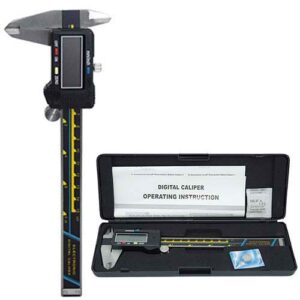 Calibre metalico c/freno cromado mate digital 150 mm