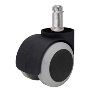 Rueda doble nylon / PU gris 50 mm - 11 mm sillon