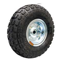 Rueda neumatica 250 mm chapa eje 16 mm