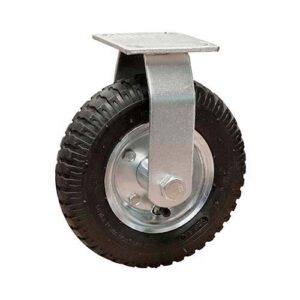 Rueda neumatica 200 mm - horq. acero base fija