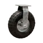 Rueda neumatica 250 mm - horq. acero base fija