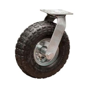 Rueda neumatica 250 mm - horq. acero base giratoria