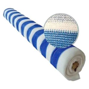 Tejido media sombra 80 %  azul y blanco  (4,00 x 50 mts. )