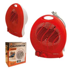 Caloventor 1000 / 2000 W c/ termostato rojo