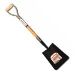 Pala ancha forjada mango corto de madera