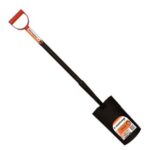 Pala de punta forjada mango corto de acero