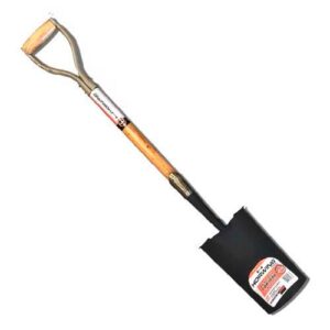 Pala de punta pocera forjada mango corto de madera