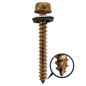 Tornillo hex. c/arand. p. aguja 14 x 3" (x 100 uds.)