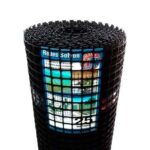 Cerramiento plastico 0.10 x 0.10 x 1.20 mts. negro x 25 mts.