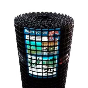 Cerramiento plastico 0.10 x 0.10 x 1.20 mts. negro x 25 mts.