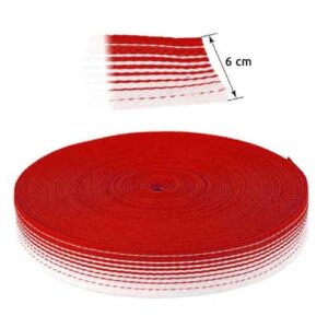 Cinta p/reposeras y sillones roja (rollo 100 mts)