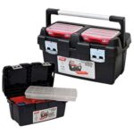 Caja mod. 500E asa de alum. c/ gavetero, bandeja y estuche (500x295x270 mm)