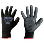 Guante nylon negro pu talle 9 multiflex (par)