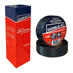 Cinta aisladora 18 mm x 10mt x 0,15 mm negra