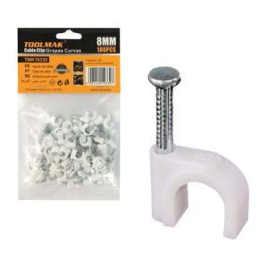 Grampa c/ clavo cable coaxil 8 (x 100 uds.)