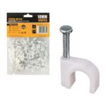 Grampa c/ clavo cable coaxil 10 (x 100 uds.)