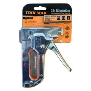 Engrampadora cromada 3 en 1 grapas hasta 14 mm Toolmak