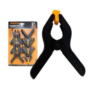 Set 6 pinza plastica de mano 3"