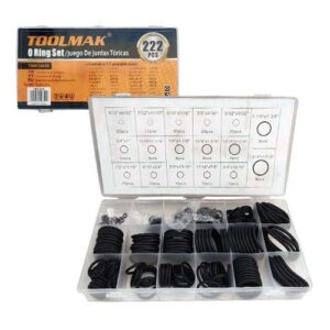 Gabetero con oring surtido 222 piezas
