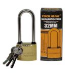 Candado acero bronceado arco alto 32 mm Toolmak