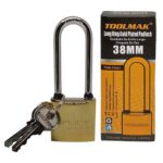 Candado acero bronceado arco alto 38 mm Toolmak