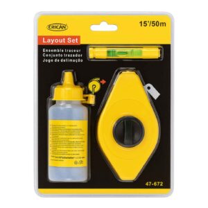 Plomada / chocla trazadora 50 mts c/tiza y nivel liviana