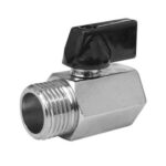 Llavin cromado media vuelta 1/2" macho-hembra