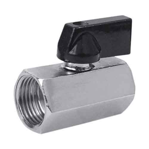 Llavin cromado media vuelta 1/2" hembra-hembra