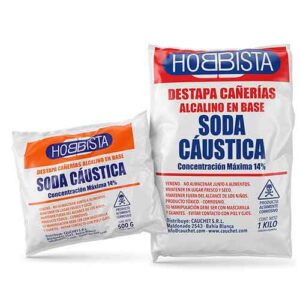 Soda caustica perlada 28 % en bolsa (x 1 kg.)