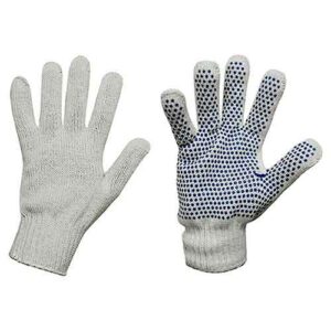 Guante moteado gris 3 hilos (par)